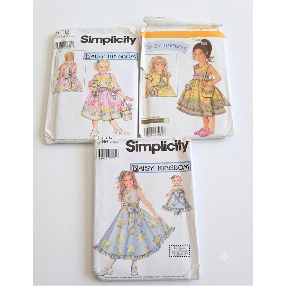 Lot of Simplicity Daisy Kingdom Sundress Patterns Size 3-6